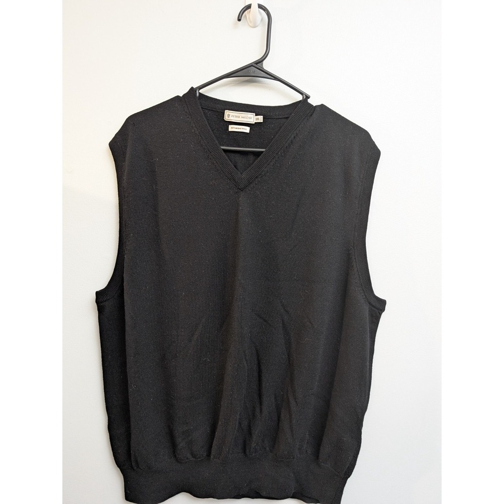 C9 MEN'S PETER MILLAR V-NECK SWEATER VEST, SIZE: XXL, COLOR: BLACK